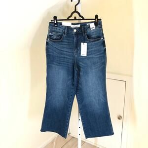 Judy Blue NWT Women's Stop and Stare High Rise Cropped Wide Leg Denim Jeans 9/29